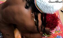 Amazing beauty area girl enjoys sensual sex on the bed