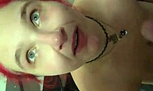 Amber's just chilling on her knees, giving daddy a blowjob at home.