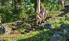 Outdoor DOMINATION FUCKING in the blazing sun by the pool.