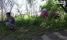 Behind the Scenes of Black Anamary Getting Nailed Outdoor in Forest