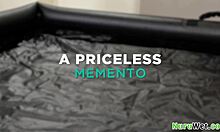 Naughty brunette with big tits films wet nuru massage session