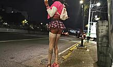 yo, tranny flashing cock on cablebus, so bold