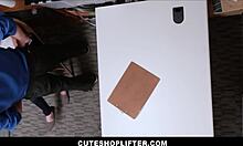 Hot PAWG Teen 18+ Shoplifter Raven Reign Seduces Mall Cop. Big Tits Save Her!