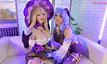 Horny Lesbian Cosplay Babes by Octokuro in Wild Cum Play