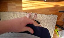 Step sister pulls off condom during intimate moment for creampie