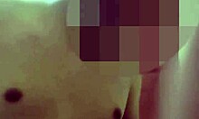 latina brunette starts recording alone in rough homemade scene