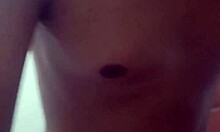 latina brunette starts recording alone in rough homemade scene