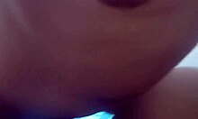 latina brunette starts recording alone in rough homemade scene