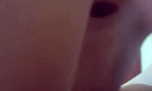 latina brunette starts recording alone in rough homemade scene