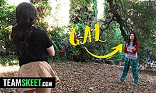 Step sisters tease uncle with blowjob in exclusive family network trailer