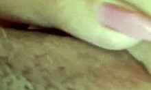 cumming on her face while she's on her knees!