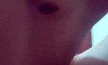 latina brunette starts recording alone in rough homemade scene