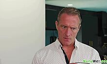 Stunning Busty Blonde Masseuse Gives Sensual Wet Nuru Massage to Clarke Kent and River Lynn 😍