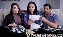 alexis tae rides father-in-law in group scene