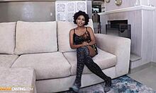 Big Tits Ebony Rides Producer After Casting