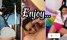 novinha gostosa mostrando os peitinhos naturais em lingerie