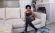 Big Tits Ebony Rides Producer After Casting