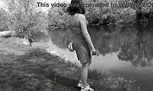 Brunette Wife Showers Naked, Displaying Ass And Pussy In Homemade Clip