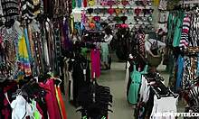 Security Guard Punishes Shop Lifter Allie Addison