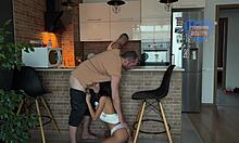 Cheating wife sneaks creampie with best friend behind cuckold’s back