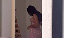 Spying on my delicious roommate changing and showering in secret