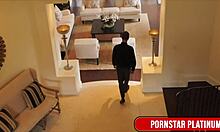 Ebony whore Havana Ginger dominates Chad Diamond's ass with a strap-on hard