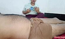 Step-Daughter Overwhelms Step-Father With Seductive Moves