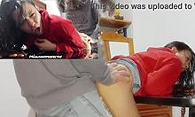 Mijn stiefvader neukt me heel hard met zijn grote lul