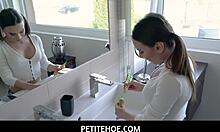 Spoiled teen takes stepdad's cock deep in her ass