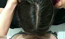 Skinny latina babe in lingerie deepthroats and gets creampied in doggystyle