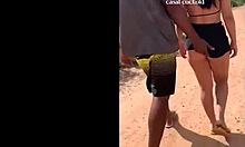 what's hiding on the dusty dirt road with curvy brunette?