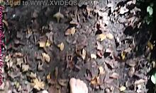 sexy nylon flashing in the german woods 😏