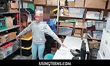 arie faye's ebony pussy dips onto the lp officer in a surprising office encounter