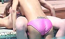 Outdoor Lesbian Cunilingus And Kissing In Bikini
