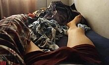 Skinny Guy With Monster Cock Jerking Off In POV Homemade Video After Waking Up