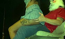 santa fucks young girl's tight ass in the square