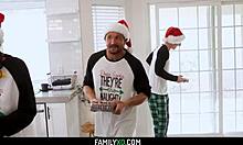 Step family holiday turns into wild foursome action