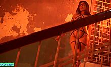 indian cute girl gets drilled by program director after practice in steamy action.