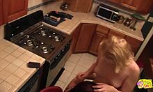 upset busty brunette cheers up banging blonde girlfriend with strapon