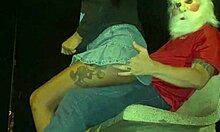 santa fucks young girl's tight ass in the square