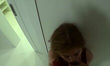 Blonde Teen Deepthroats Oversized Dick Pov