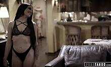 Pure taboo couple grabs teen hitchhiker for a wild doggystyle threesome