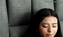 She got caught masturbating and got a creampie fuck