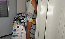 Stepsister cleans my room during backyard renovation