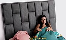 She got caught masturbating and got a creampie fuck