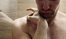 Trimming sweaty hairy armpits after gym for photoshoot