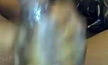 Big black dick gets handjob and cumshot in the bathroom while screaming