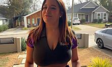 Big Boobed Delivery Slut Masters Hardcore Blowjob And Anal