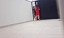 Sunbathing slut gets fucked by neighbor in backyard