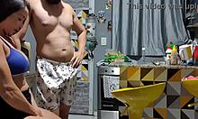 neighbor grabbed me hard in the kitchen